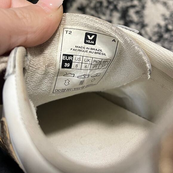 VEJA ESPLAR LEATHER WHITE PLATINE Sneakers Women's Size 8 - Picture 6 of 6